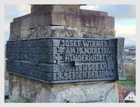 Ehrenmal f&uuml;r Josef Wirmer u. Wilhelm Freiherr von Ketteler, Bronce, Br&uuml;derkirchhof, Warburg